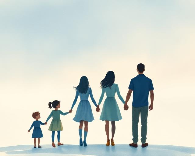 Family holding hands together - representing family therapy